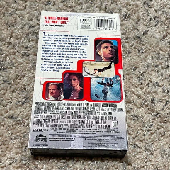 MISSION IMPOSSIBLE VHS TAPE - Picture 2 of 4